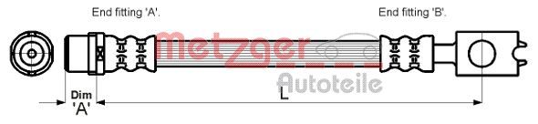 METZGER AUTOTEILE 4110262 Brake Hose