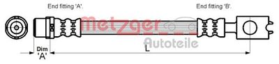 Brake Hose METZGER AUTOTEILE 4110262