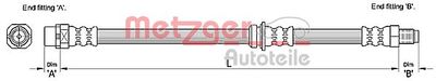 Brake Hose METZGER AUTOTEILE 4110269
