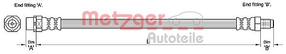 METZGER AUTOTEILE 4110271 Brake Hose