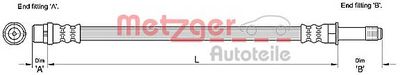 Brake Hose METZGER AUTOTEILE 4110278