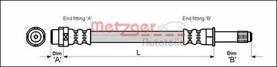 Brake Hose METZGER AUTOTEILE 4110331