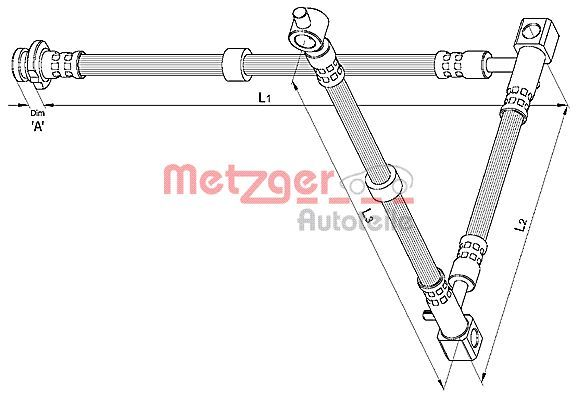 METZGER AUTOTEILE 4110394 Brake Hose