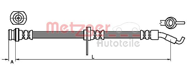 METZGER AUTOTEILE 4110468 Brake Hose