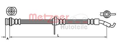 Brake Hose METZGER AUTOTEILE 4110468