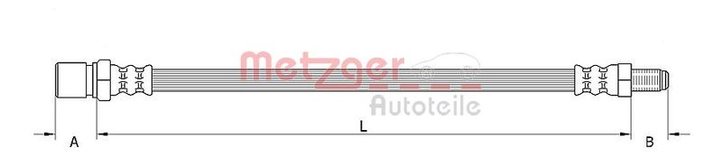 METZGER AUTOTEILE 4110484 Brake Hose