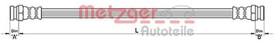 Brake Hose METZGER AUTOTEILE 4110485