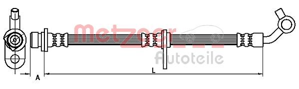 METZGER AUTOTEILE 4110499 Brake Hose