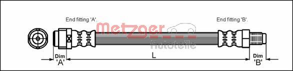 METZGER AUTOTEILE 4110581 Brake Hose