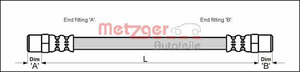METZGER AUTOTEILE 4110594 Brake Hose