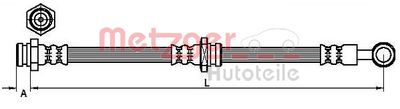 Brake Hose METZGER AUTOTEILE 4110629
