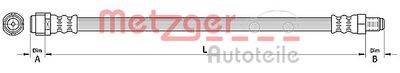 Brake Hose METZGER AUTOTEILE 4110726