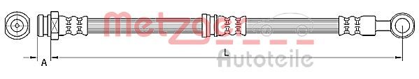 METZGER AUTOTEILE 4110744 Brake Hose