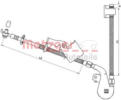 Brake Hose METZGER AUTOTEILE 4110753