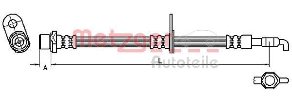 METZGER AUTOTEILE 4110780 Brake Hose