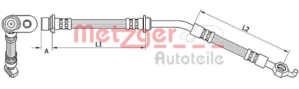 METZGER AUTOTEILE 4110786 Brake Hose