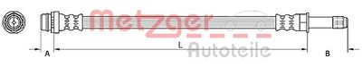 Brake Hose METZGER AUTOTEILE 4110798