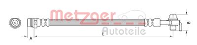 Brake Hose METZGER AUTOTEILE 4110799