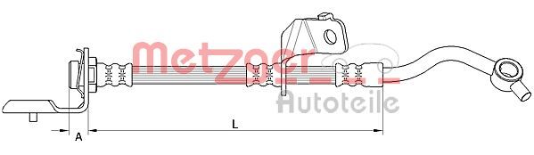 METZGER AUTOTEILE 4110820 Brake Hose