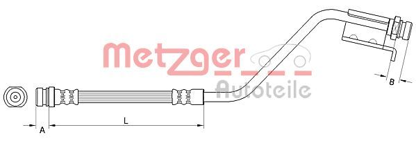 METZGER AUTOTEILE 4110825 Brake Hose