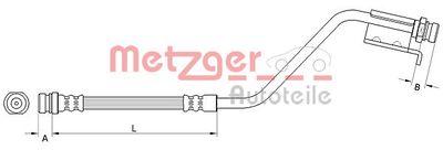 Brake Hose METZGER AUTOTEILE 4110826