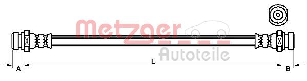 METZGER AUTOTEILE 4110834 Brake Hose