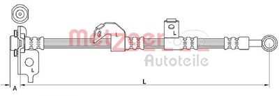 Brake Hose METZGER AUTOTEILE 4110840