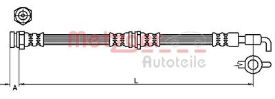 Brake Hose METZGER AUTOTEILE 4110871