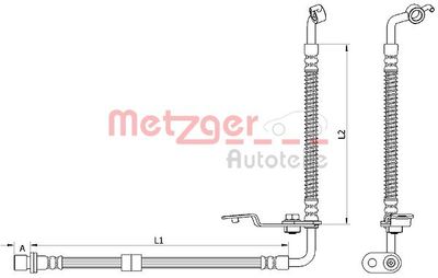 Brake Hose METZGER AUTOTEILE 4110878