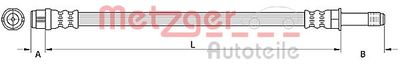 Brake Hose METZGER AUTOTEILE 4110886