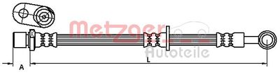 Brake Hose METZGER AUTOTEILE 4110906