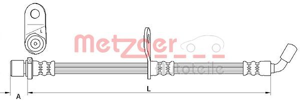 METZGER AUTOTEILE 4110908 Brake Hose