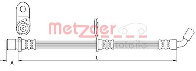 Brake Hose METZGER AUTOTEILE 4110908