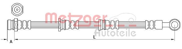 METZGER AUTOTEILE 4110917 Brake Hose