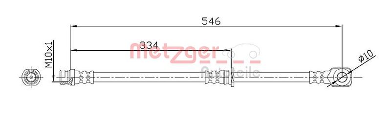 METZGER AUTOTEILE 4110918 Brake Hose
