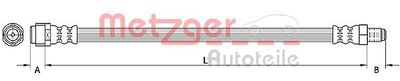 Brake Hose METZGER AUTOTEILE 4110921