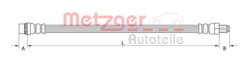 METZGER AUTOTEILE 4110934 Brake Hose