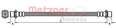 Brake Hose METZGER AUTOTEILE 4110970