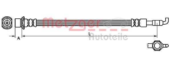 METZGER AUTOTEILE 4110971 Brake Hose