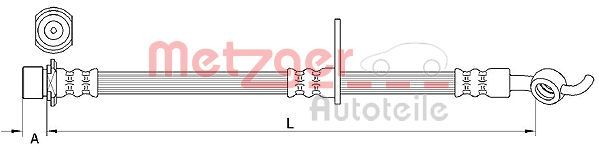 METZGER AUTOTEILE 4110986 Brake Hose