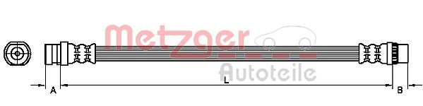 METZGER AUTOTEILE 4110990 Brake Hose