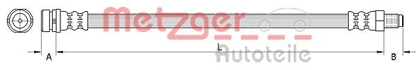 METZGER AUTOTEILE 4110992 Brake Hose