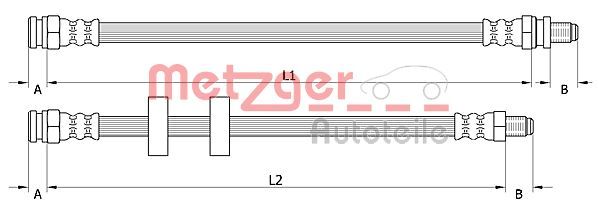 METZGER AUTOTEILE 4110995 Brake Hose