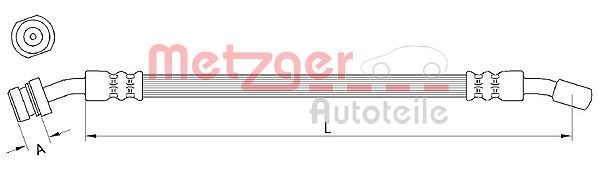 METZGER AUTOTEILE 4111029 Brake Hose