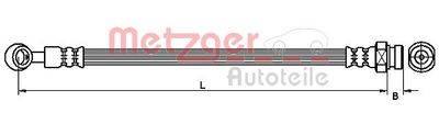 Brake Hose METZGER AUTOTEILE 4111030