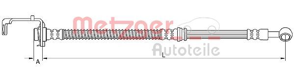 METZGER AUTOTEILE 4111049 Brake Hose