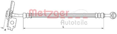 Brake Hose METZGER AUTOTEILE 4111055