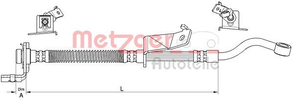 METZGER AUTOTEILE 4111061 Brake Hose