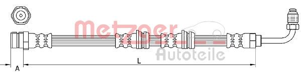 METZGER AUTOTEILE 4111087 Brake Hose