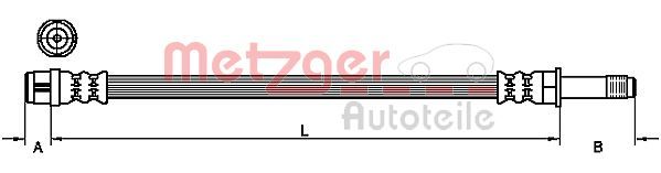 METZGER AUTOTEILE 4111093 Brake Hose